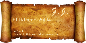 Flikinger Jutta névjegykártya